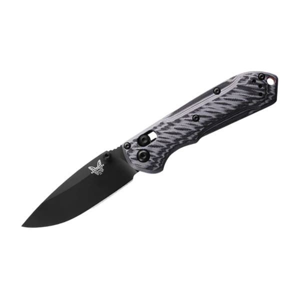 Benchmade Mini Freek AXIS Drop-Point Black Gray Red G10 Knife 565BK-02
