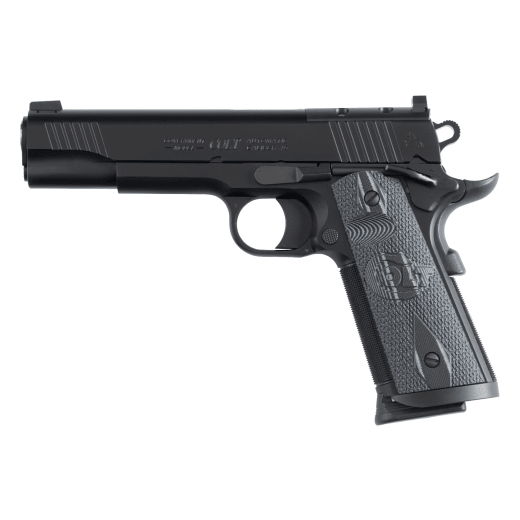 Colt 1911 CCU Government .45 ACP 4.25" Bbl Series 80 OR Extended Mag Well 8+1 Cap G10 Scallop/Checkered Grip Black Pistol O1080CCU-OR
