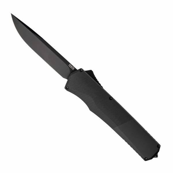 Tekto A5 Spry Black S35VN Drop Point Blade Black Aluminum Handle Black Accents Fine Edge Automatic/OTF Knife A5R-T6BK-S35BK1-A1