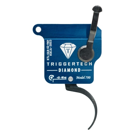 TriggerTech : Rem 700 Rough Diamond Triggers Rem700 Rough Diamond - Left Hand, Black Curve Lever, No Bolt Release Black R7L-SAB-02-TNP