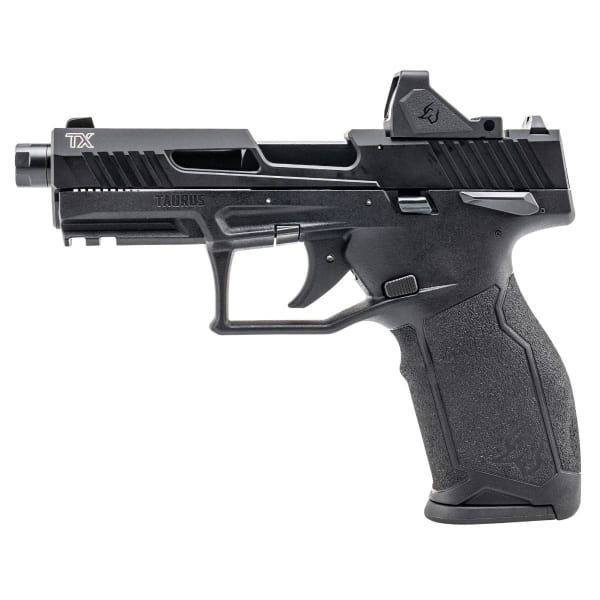 Taurus 2TX 22 22LR 4.6'' Bbl 1x16 1x22 rd Mags w/ Optic Threaded Barrel Adapter Polymer Black Frame Semiauto Pistol 1-2TX22P141-RD