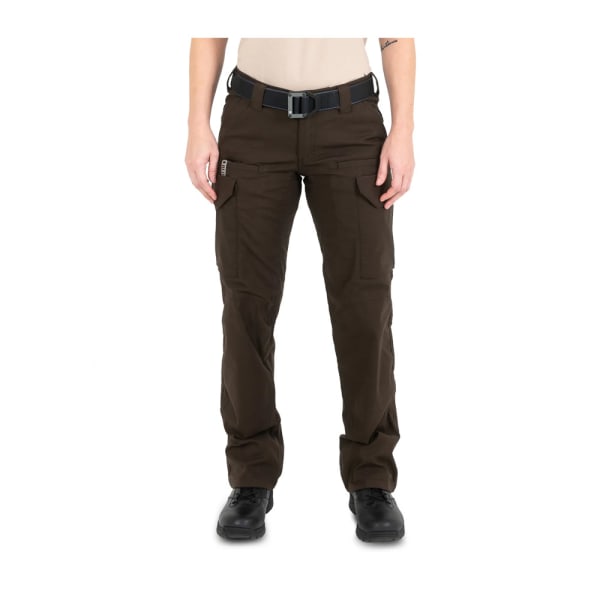 First Tactical Women's V2 Tactical Pants 2-Way Stretch Water Resistant Double-Dyed Kodiak Brown 124011-182
