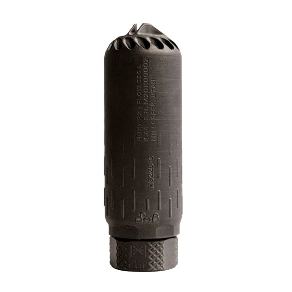 HUXWRX FLOW 556k LS Silver Magic Kit with 5.56 Quick-Detach 5.5" Stainless Steel Suppressor and 1/2x28 Flash Hider M3821