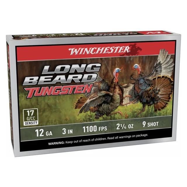 Winchester 12 ga 3"  #9 Long Beard TS17 2-1/4 oz Box of 5 Shells LBT1239