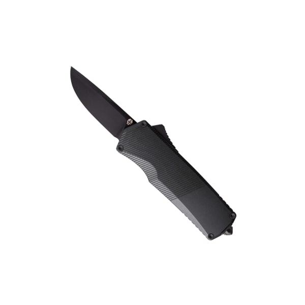 Tekto A5 Spry Mini Black S35VN Drop Point Blade Black Aluminum Handle Black Accents Fine Edge Automatic/OTF Knife A5S-T6BK-S35BK1-A1