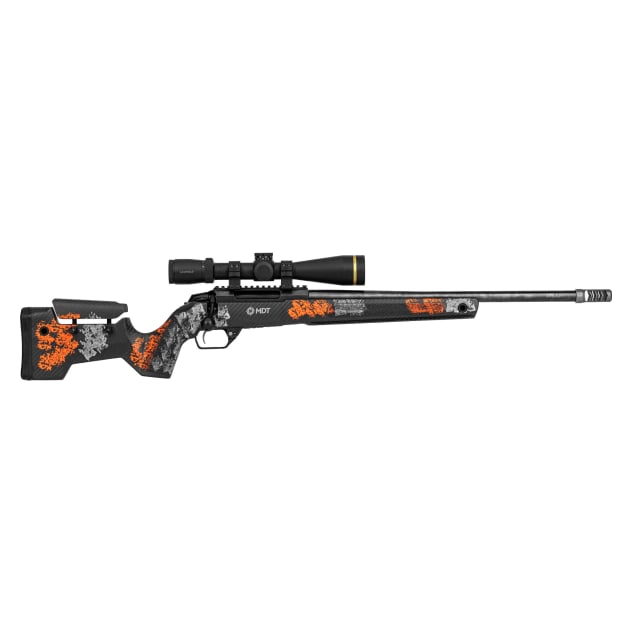 MDT CRBN Tikka T3X Short Action RH Fixed ARCA Hunter Orange and Grey Hunter Kit Chassis System 116131-HOG
