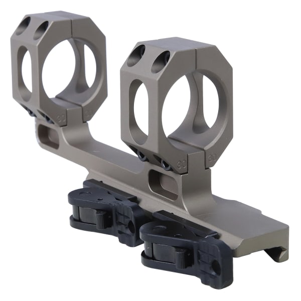 ADM AD-RECON 30mm 1.63" NV Height FDE Scope Mount w/2" Offset &amp; Dual QD TAC Lever AD-RECON-M-30-FDE-TAC
