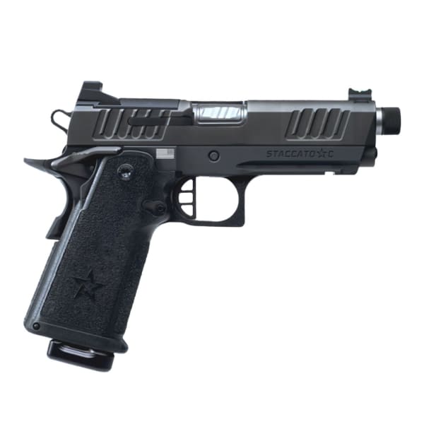 Staccato C Full Size Grip Carry + Duty V3 C Optic Ready Stainless Threaded Barrel (Flat Trig) DLC/SS TB Frm/Fnsh 15-1501-000214