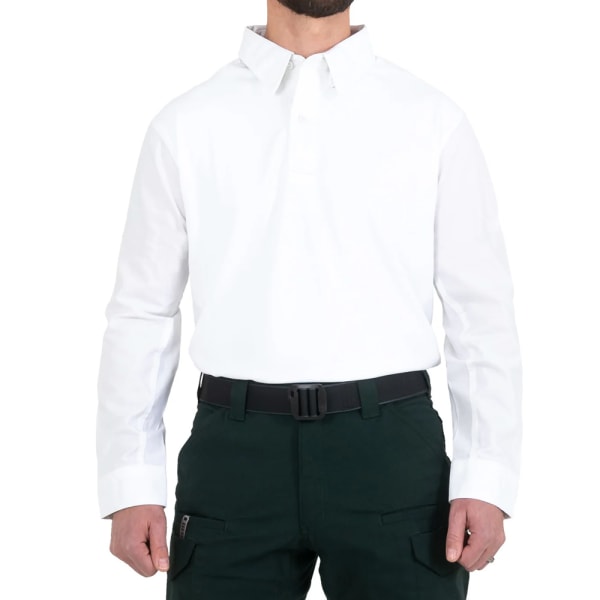 First Tactical Men's V2 Pro Performance Long Sleeve Shirt White 111015-010