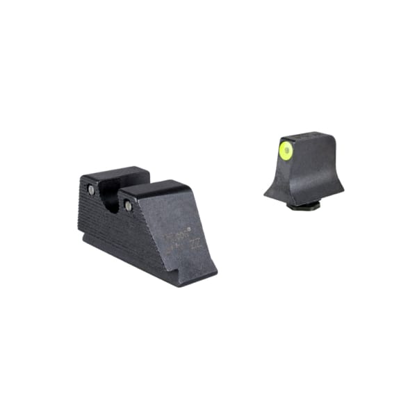 Trijicon HD XR Suppressor/Optic Height Night Sight Set w/ Green Tritium Rear &amp; Yellow/Green Tritium Front for Glock Standard Frames MOS GL314-C-601181