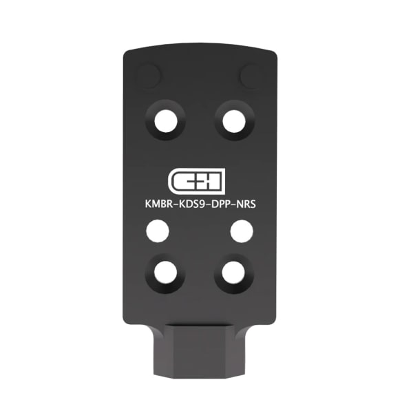 C&amp;H Precision Aluminum Optic Plate for Kimber KDS9 to Delta Point Pro, EOTech EFLX, Vortex Defender ST/XL, No Rear Sight KMBR-KDS9-DPP-NRS