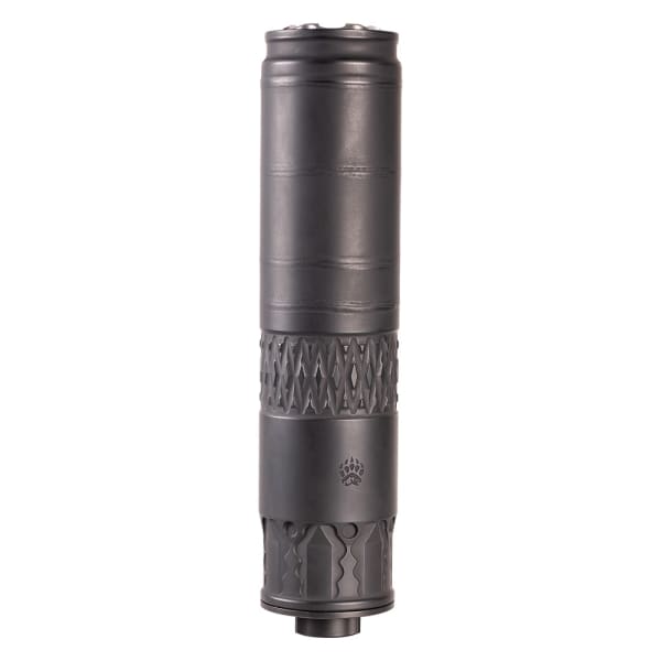Rugged Suppressors Alaskan360 DTM Stainless Steel Baffles &amp; Body Titanium Front Cap Black Cerakote Suppressor w/Direct Thread Mount (5/8x24) AK360DT