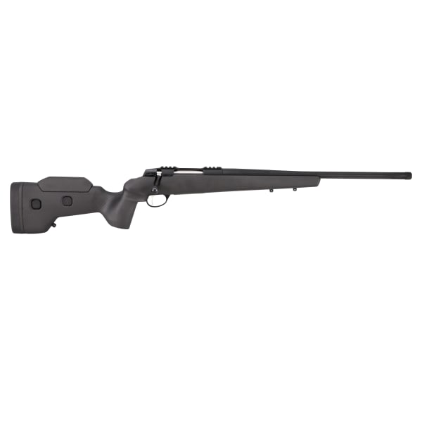 Sako 90 Quest Stainless Steel 22-250 REM No Sights 20 Fluted BBL 1:14 5/8x24 TPI RH SS Trig 5RD Carbon Fiber/Black J05195
