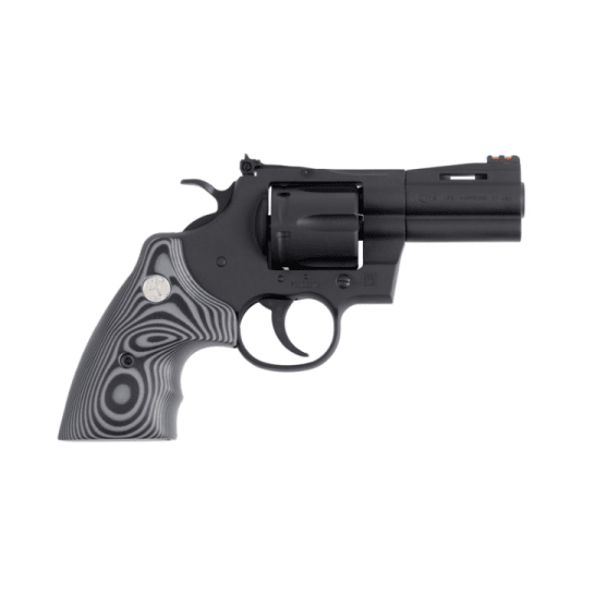Colt Python Matte Blued .357 Magnum 3" Bbl Red Fiber Optic Wood Grips Matte Blued Revolver PYTHON-BM3FO