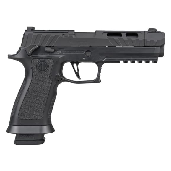 Sig Sauer P320 Spectre Comp Blackout .177 Cal CO2 Black Air Pistol w/(1) 20rd RPM Magazine and White Dot Contrast Sights AIR-P320SC-177-BLK