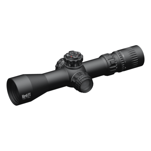 March FX Tactical 1.5-15x42mm FFP DR-TR2B Reticle 0.1MIL 6Level Illum Riflescope w/Shuriken Dial Lock D15V42FDIMLX-DR-TR2B