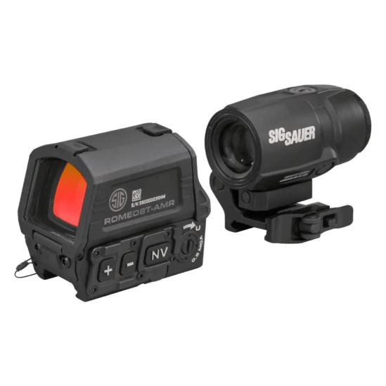 Sig Sauer ROMEO8T-AMR Red Dot Sight &amp; JULIET3T Magnifier Combo SORJ8T101