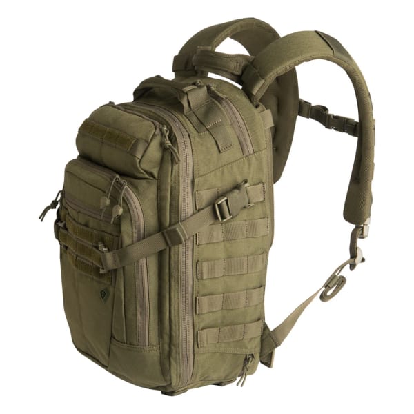 First Tactical Specialist Half-Day 25L OD Green Backpack w/ Shovel Backboard &amp; YKK Zippers 180006-830-1SZ