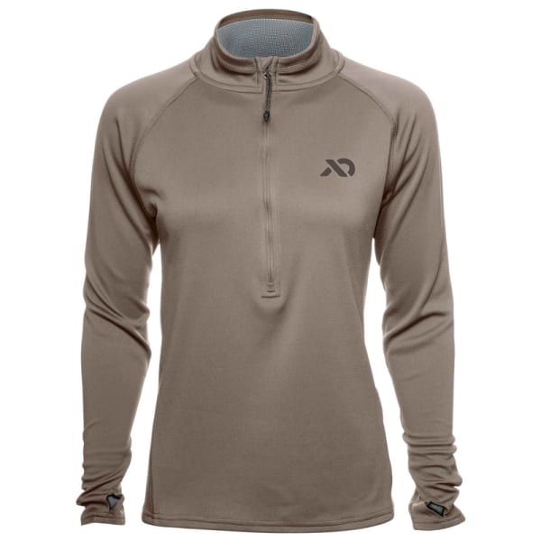 First Lite Women's Approach Quarter Zip Walnut WBAQZWN