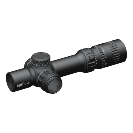 March FX Shorty 1-10x24mm FFP DR-1F Reticle 0.1MIL 6Level Illum Riflescope D10SV24FDIMLN34-DR-1F