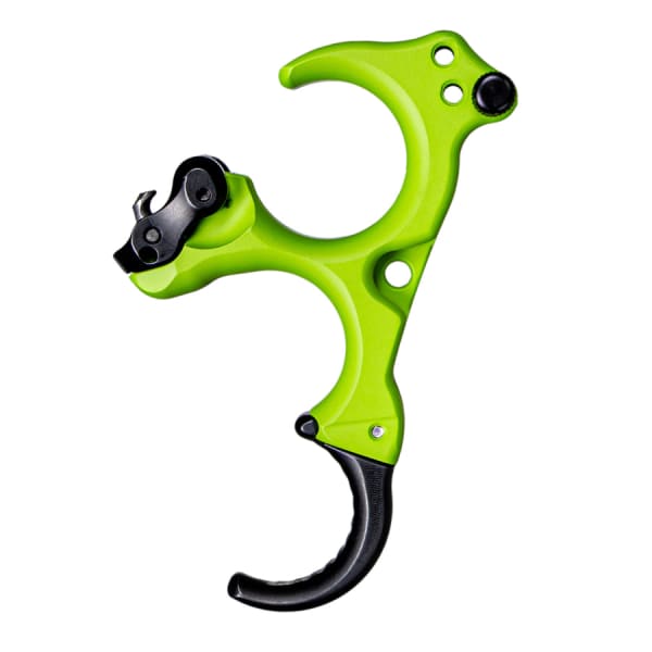 T.R.U. Ball Archery Honey Badger Claw Flex CK 3 Finger Aluminum/Brass Zombie Green Cerakote Small Handle Release THBF-CKGR-S