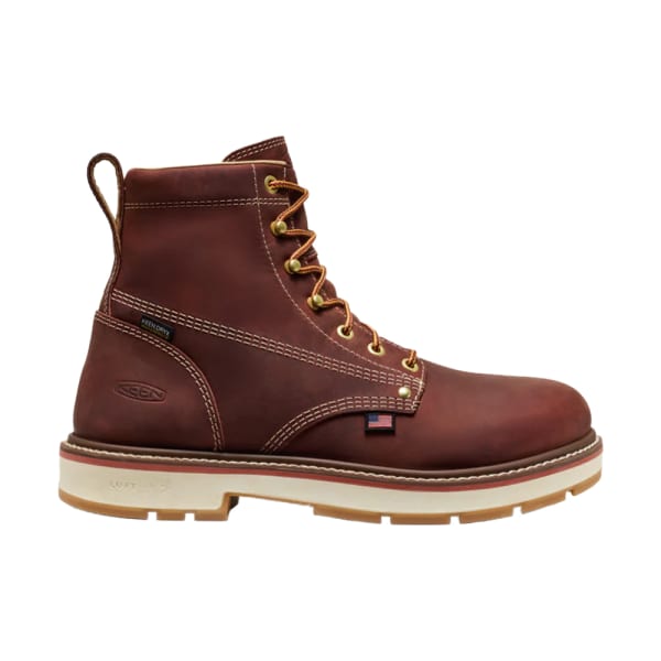Keen American Built Liberty 90 Degree 6" WP Soft Toe Men's Bombay Brown/Gum Boots 1031304