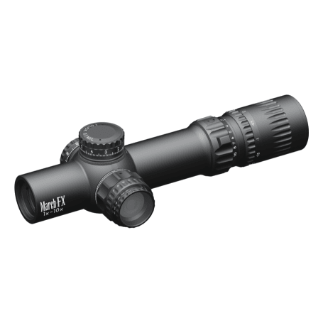 March FX Shorty 1-10x24mm FFP FMC-3 Reticle 0.1MIL 6Level Illum Riflescope D10SV24FIMLN34-FMC-3