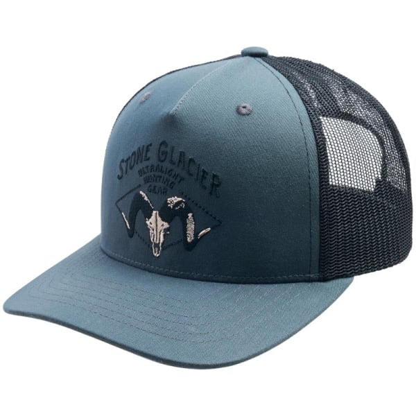 Stone Glacier SG Ram Skull Trucker Hat Charcoal OSFM 60248-CH-OSFM