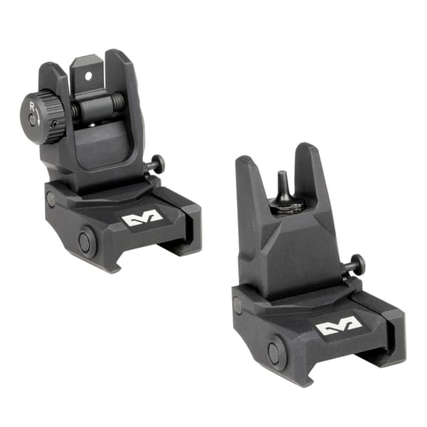 Meprolight USA Flip-UP MIL-STD-1913 CABS Co-Witness Adjustable Green Tritium Blank Rear-Green Front Black Aluminium Sights 407100