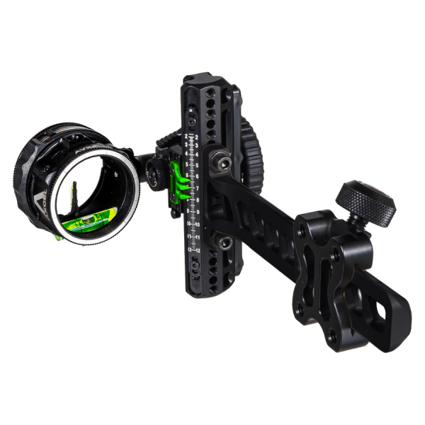 AXCEL Archery Driver Plus Slider Sight Standard Pro Bar AVX-41 Scope .010 Green/.010 Red/.010 Green Fiber Bow Sight ADVP-ST10-4AB