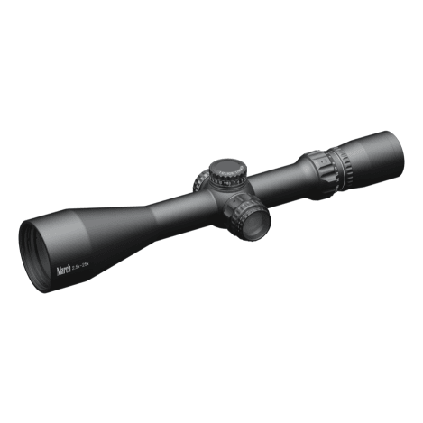 March Compact 2.5-25x52mm SFP MTR-5 Reticle 1/4MOA 6Level Illum Riflescope D25V52I-MTR-5