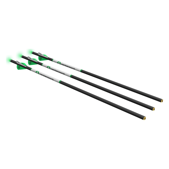 Centerpoint 3 Pack 400gr 20" .003 Carbon Shaft Brass Insert 2" Blazer Vanes Half-Moon Nock Arrows C1013