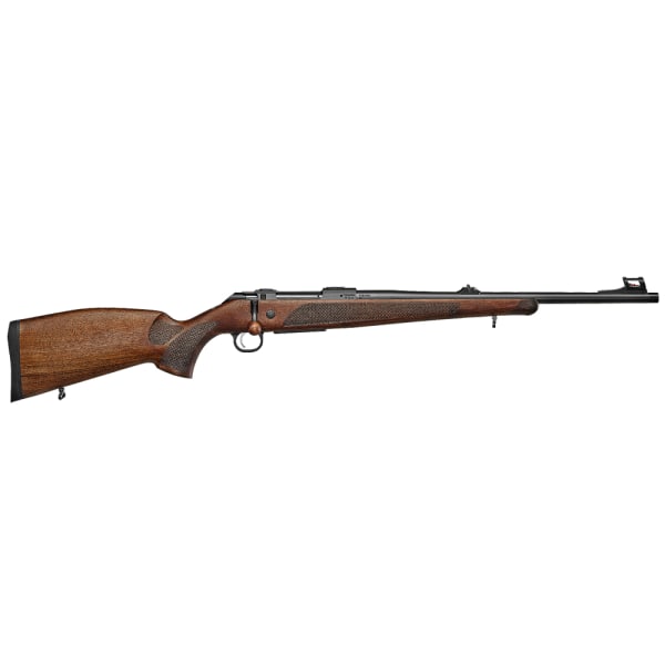 CZ-USA 600 Plus Lux .308 Win 5rd 20" Bbl M15x1 Drilled &amp; Tapped Walnut Stock Rifle Fiber Optic Front/Adj Rear Sights Walnut Bolt Knob 07307