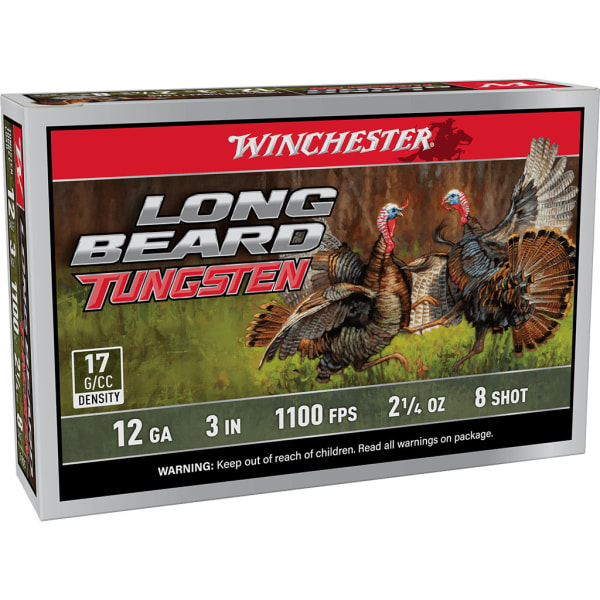 Winchester 12 ga 3"  #8 Long Beard TS17 2-1/4 oz Box of 5 Shells LBT1238