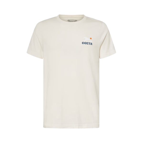 Costa Del Mar Lifestyle CTN T18 - Costa Shorline T-Shirt Mens Vintage White FQA401372-162