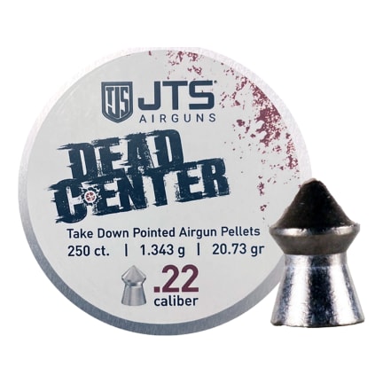 JTS Dead Center Precision .22 Cal 1.343g (20.73gr) Pointed Pellets (250 ct) Bulk Package JAC112