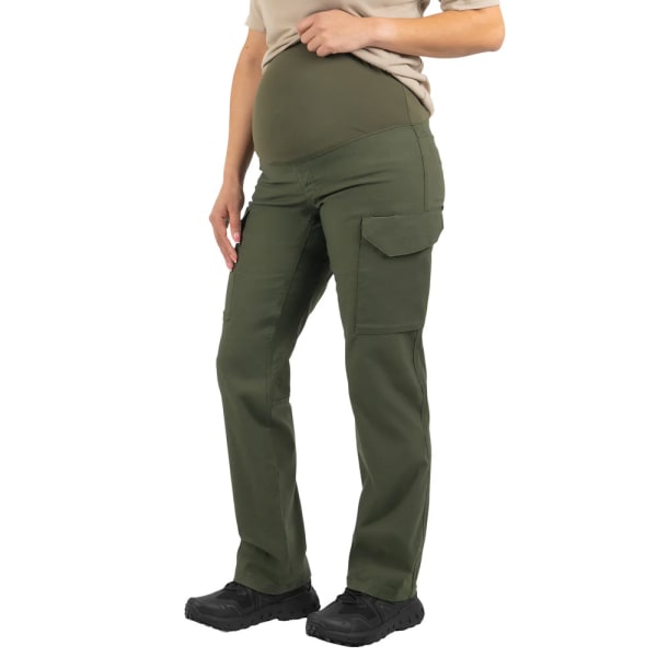 First Tactical Women's V2 Tactical Maternity Pants 2-Way Stretch Water Resistant Double-Dyed OD Green 124011M-830-0-U
