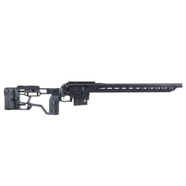 Vudoo Gun Works Rem 700 21" Bbl Target Crown 0MOA 360 MDT ACC Elite Chassis SA TT 510 v2 Elite Hunter Str Shoe APP-V22T-RBLP-BLK-21TC-ACCE-BLK