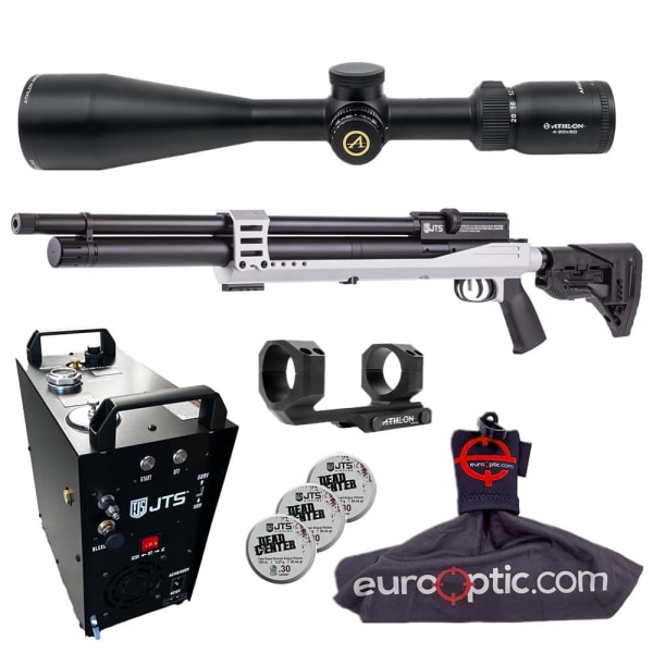 JTS Airacuda PRS MAX .30 Air Rifle w/ 3.25g Pellets, Athlon Argos HMR Scope &amp; Mount,  6200psi Compressor, Spudz Cleaning Cloth JAGPRSM30S-KIT-134-2140