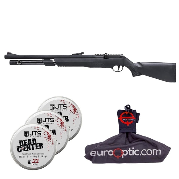 JTS AirStryke .22 Cal Black PCP Air Rifle with  1.175g Pellets &amp; Spudz Cleaning Kit JAGAS22-KIT-100