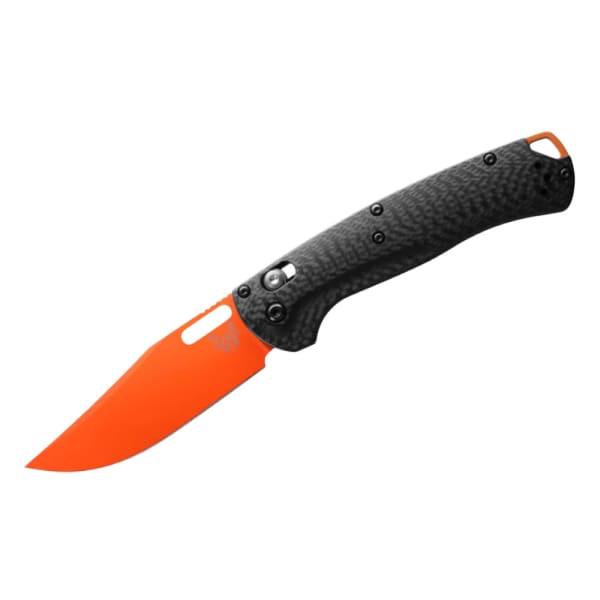 Benchmade Mini Taggedout 3.04" Clip-Point Blade AXIS Assist Carbon Fiber Handle Knife 15533OR-01