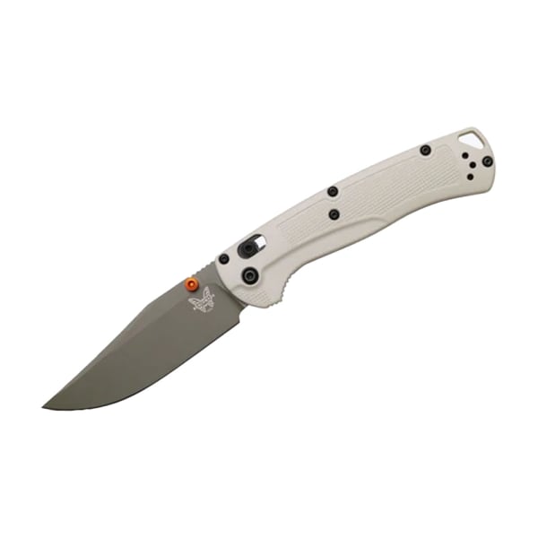 Benchmade Taggedout 3.48" Clip-Point ELMAX Stainless Powder Steel (59-61HRC) Blade AXIS Assist Tan Grivory Handle Knife 15536GN-01