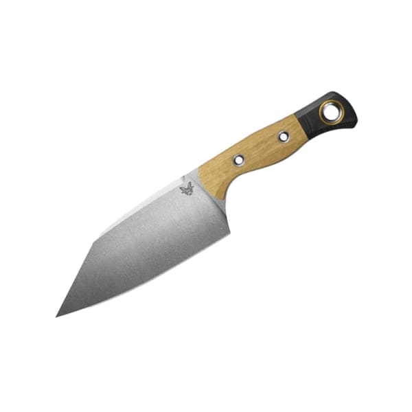 Benchmade Station Clip-Point CPM-154 Stainless Steel (58-61HRC) Fixed Blade Maple Vally Richlite and Black G10 Handle Knife 4010-02