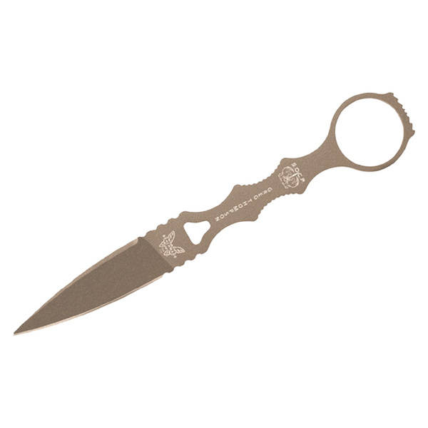 Benchmade SOCP 3.22" Spear-Point 440C Stainless Steel (58-60HRC) Fixed Blade Flat Dark Earth 440C Stainless Steel Handle Dagger w/Tan Sheath 174SN