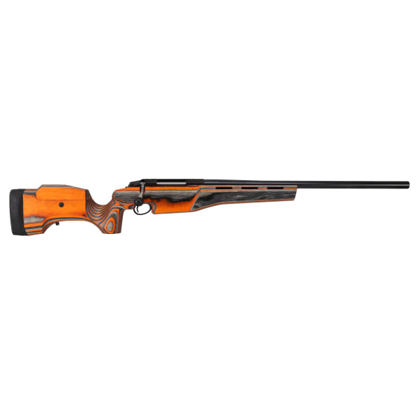 Tikka T3X Sporter Blued Steel 6.5 Creedmoor NS 23.7 BBL 1:1/8 TPI RH ST 5RD Laminate ADJ CHK / Oiled Orange J03541