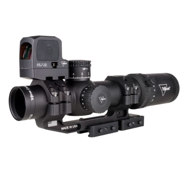 Trijicon Credo 1-10x28 FFP Illuminated Riflescope &amp; 3.25 MOA RCR Red Dot Sight Combo w/ Red &amp; Green MRAD Tree, 1.535" Q-LOC Mount 2900067