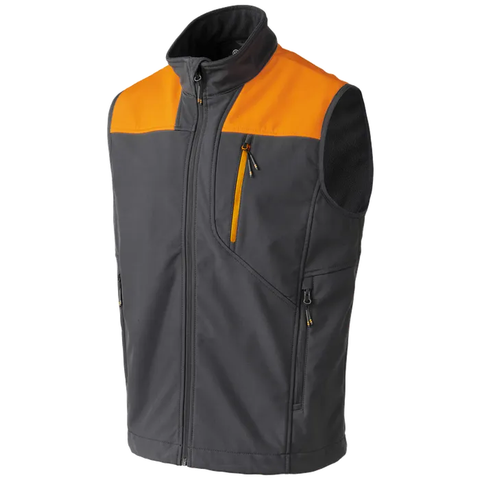 Beretta Daybreak Softshell Vest Charcoal/Blaze Orange Medium GU405T2447096AM