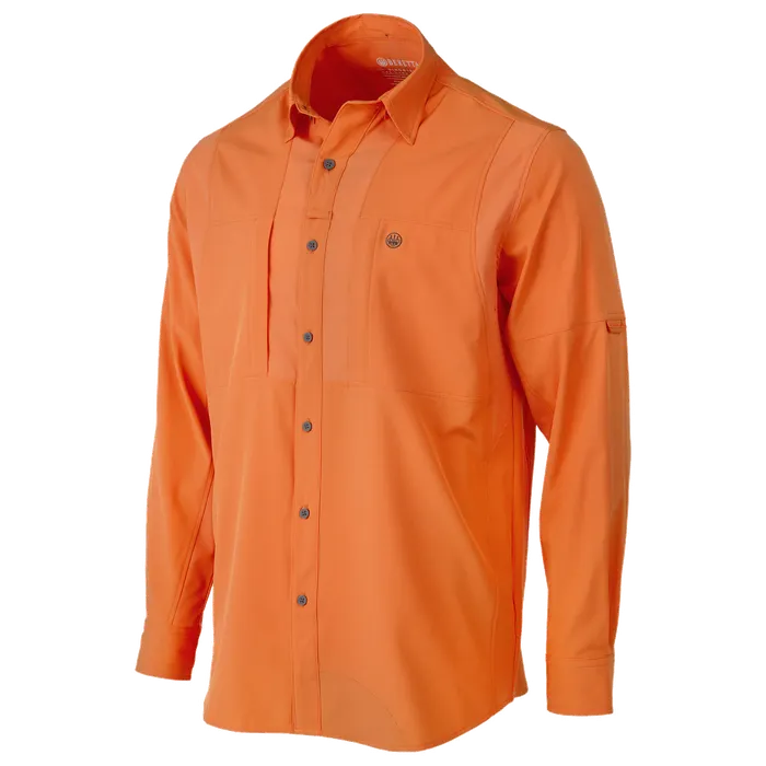Beretta TKAD Flex Long Sleeve Button-Down Shirt Orange LU931T23340024