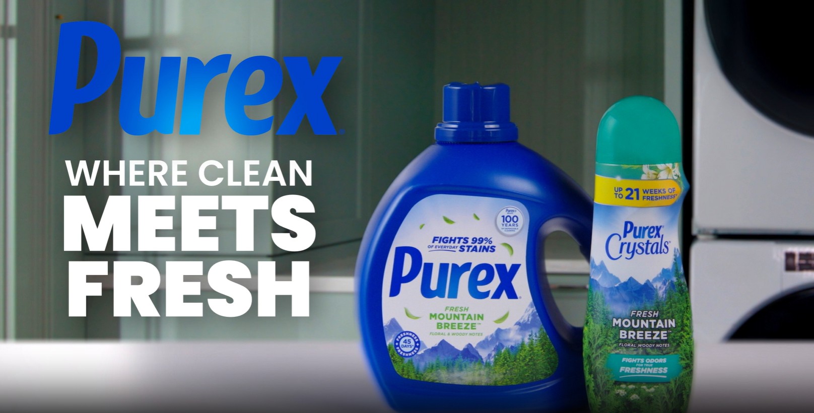thumbnail video image 2 of (3 pack) Purex Crystals In-Wash Fragrance and Scent Booster, Fresh Spring Waters, 21 Ounce, 2 of 11