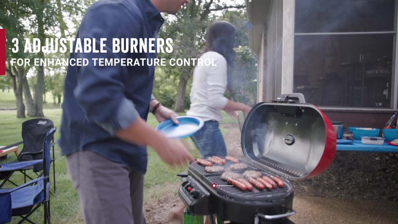 thumbnail video image 2 of Coleman RoadTrip® 285 Portable Stand-Up Propane Grill, 2 of 7